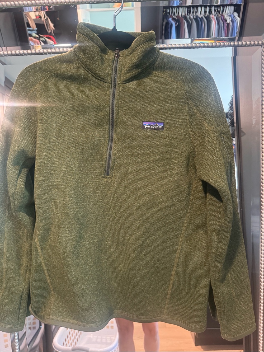 Patagonia Olive Green Half-Zip better sweater Fleece Pullover